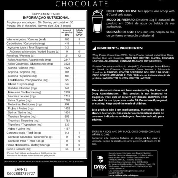 100% Whey Protein 900g - Dark Lab - Image 6