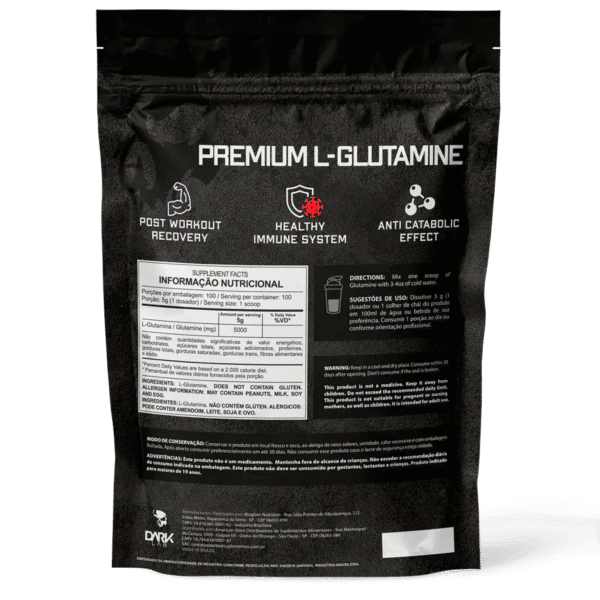 L-Glutamine 500g Refil - Dark Lab - Image 3
